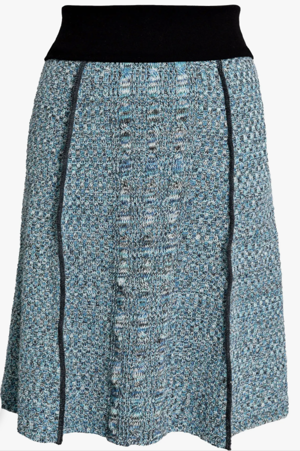 WOOL AND COTTON KNIT SKIRT. 100% RECYCLED COTTON AND RESPONSIBLE WOOL.