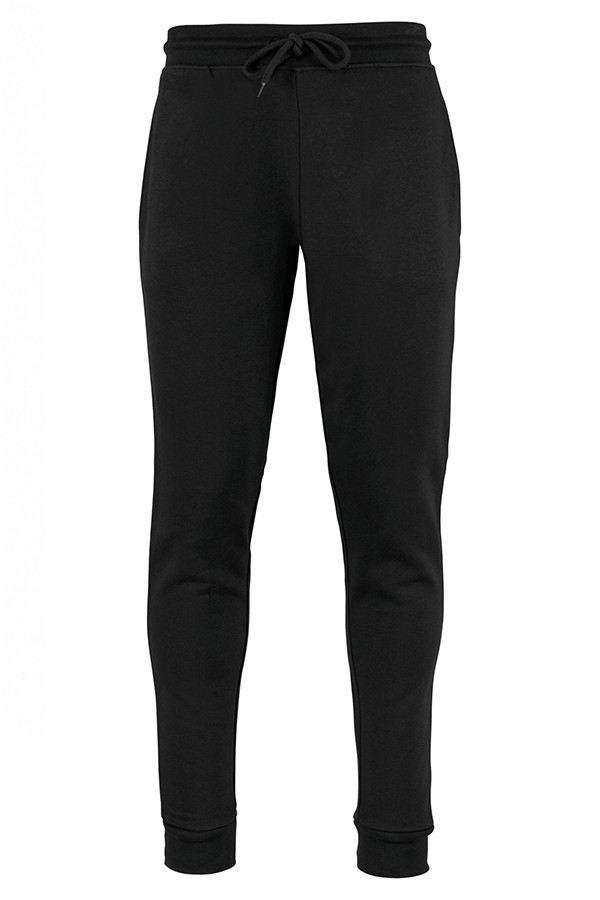 Pantaloni da jogging. 85% cotone organico e 15% poliestere riciclato post-consumo.