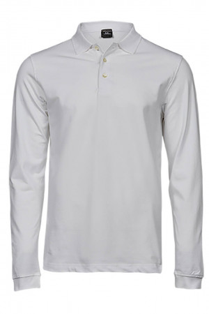 LONG-SLEEVED STRETCH POLO SHIRT. 95% CERTIFIED ORGANIC RINGSPUN COMBED COTTON/5% ELASTHANE.