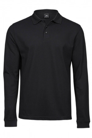 LONG-SLEEVED STRETCH POLO SHIRT. 95% CERTIFIED ORGANIC RINGSPUN COMBED COTTON/5% ELASTHANE.