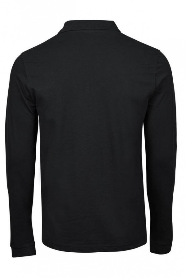 LONG-SLEEVED STRETCH POLO SHIRT. 95% CERTIFIED ORGANIC RINGSPUN COMBED COTTON/5% ELASTHANE.